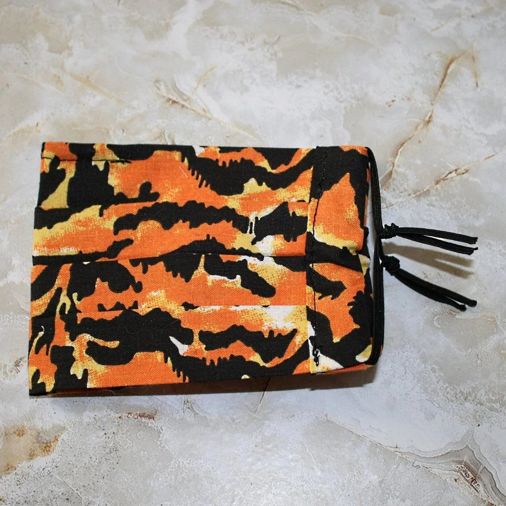 HAND CRAFTED Face Mask Tiger Animal Adult Cloth Fabric Print - Pocket Style